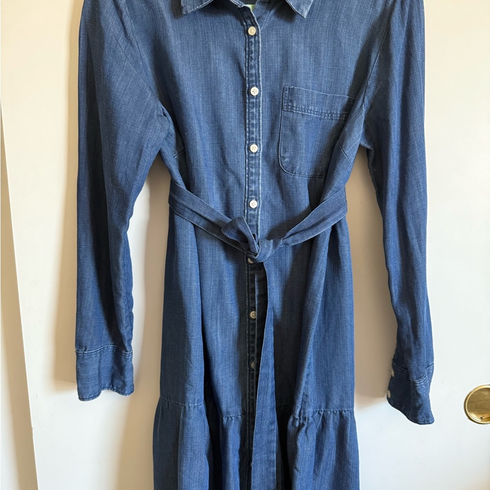 LOFT Indigo Button-Up dress